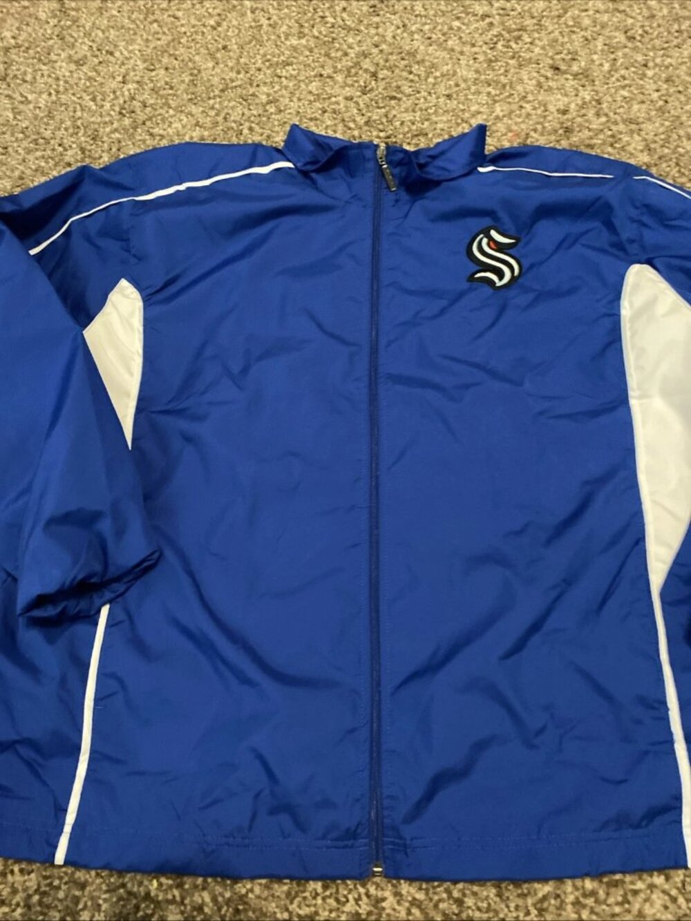 Seattle Kraken NHL Augusta Sportswear Full Zip Track Jacket Windbreaker XXL EUC
